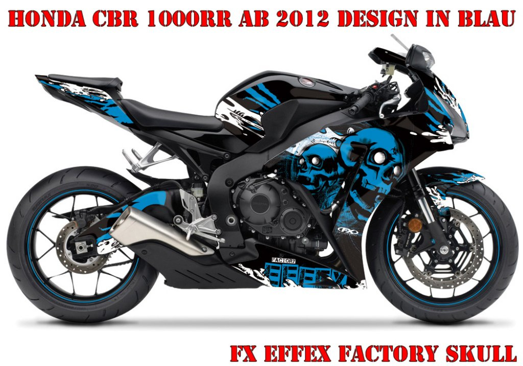Beispiel Bild für die Farben, Skull Blau für Honda CBR 1000RR 2012-2017